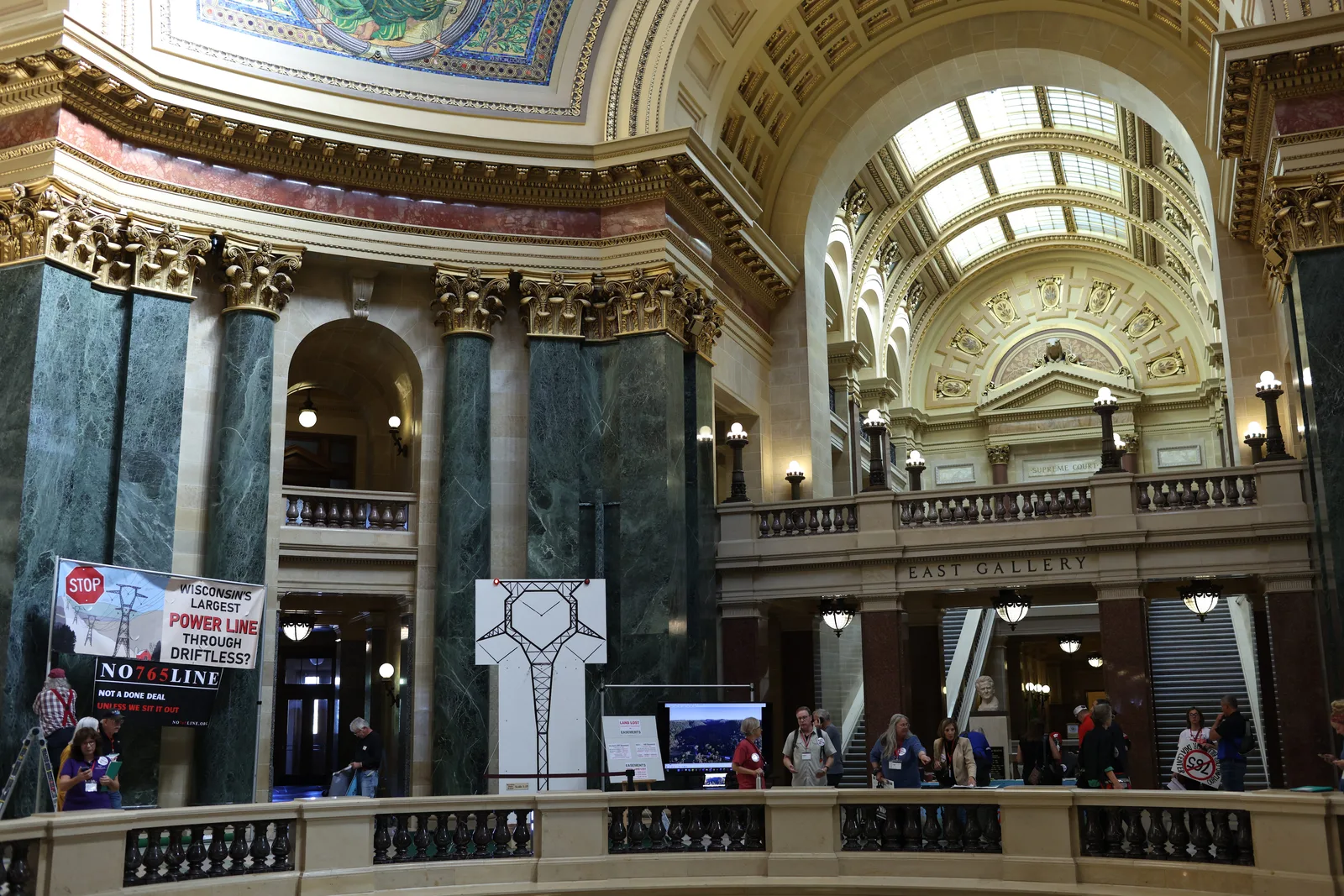 Photo 11 of 34. The Capitol Rotunda from the upper level, with the No 765 Line display below.